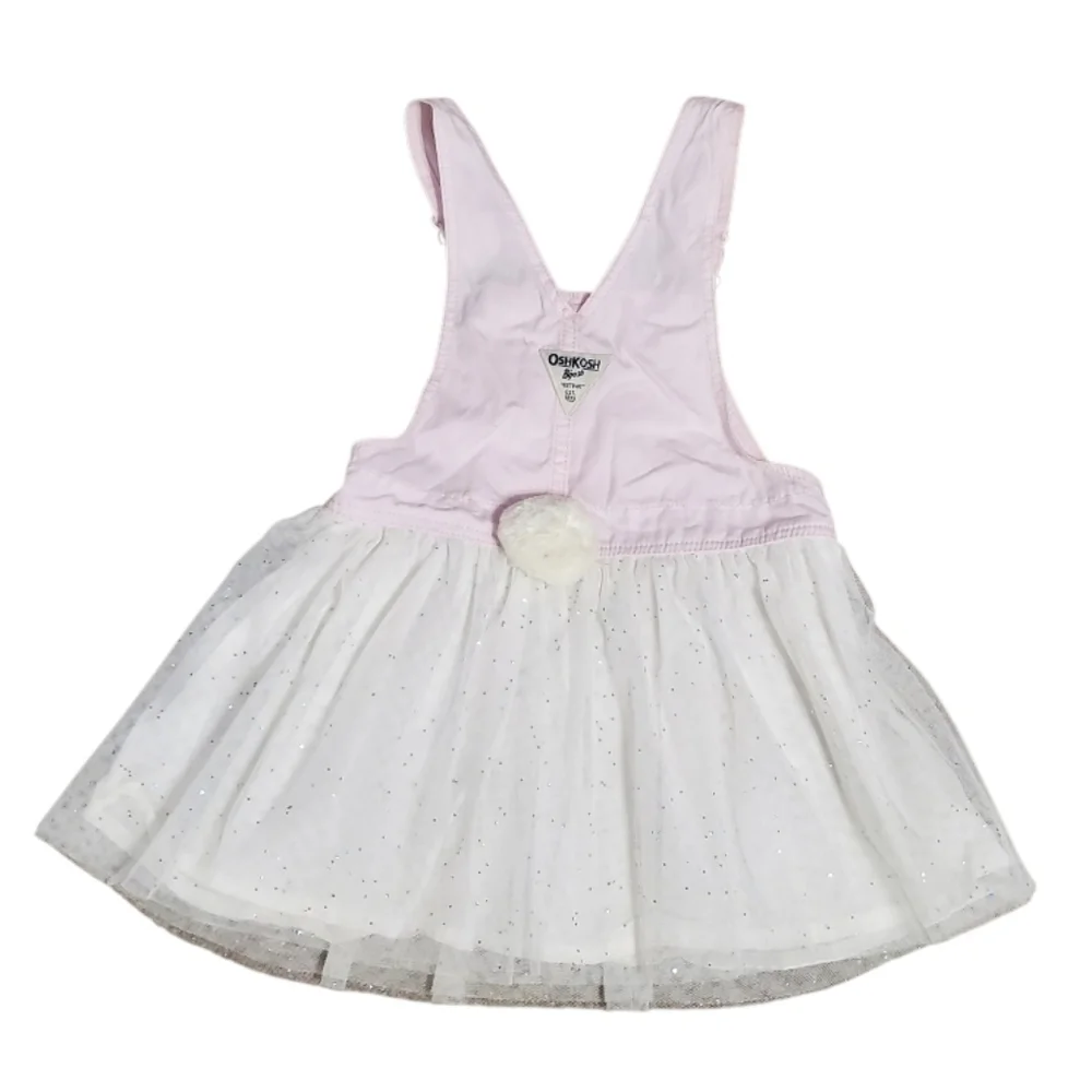 OshKosh B'gosh Toddler Girl Easter Bunny Glitter Jumper Dress 3T